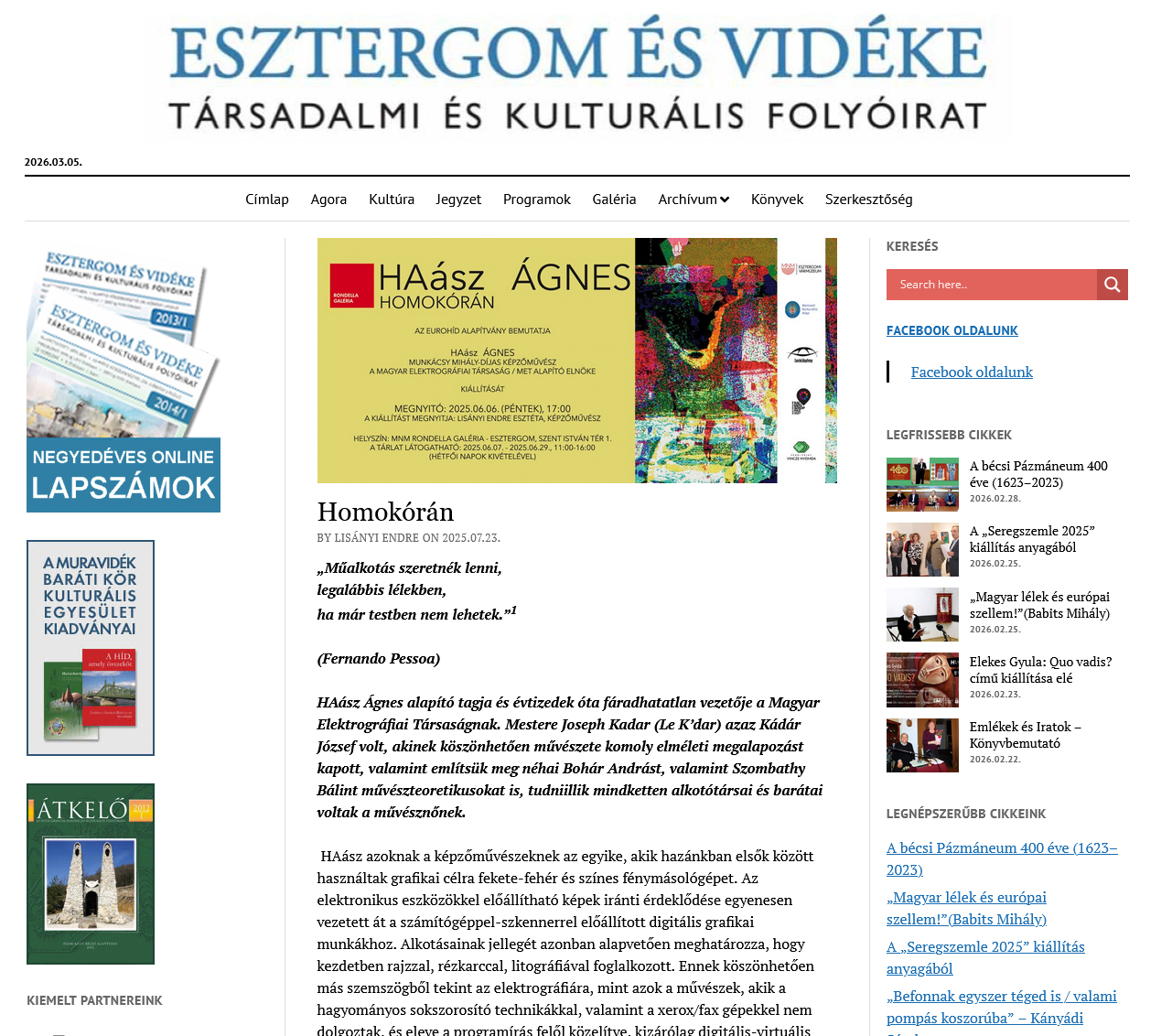 Esztergom es videeke