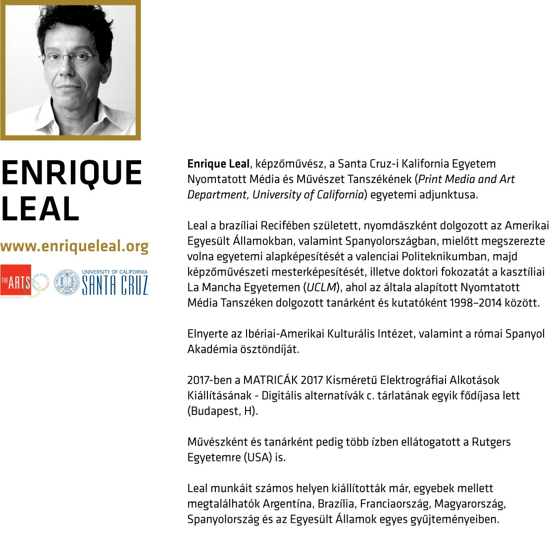 MET Galeria meghivo Enrique Leal CV